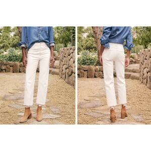 Frank & Eileen Monaghan Cream Mom Jean Italian Denim 29